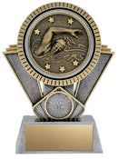 Resin Apex Swimming Silver Trophy