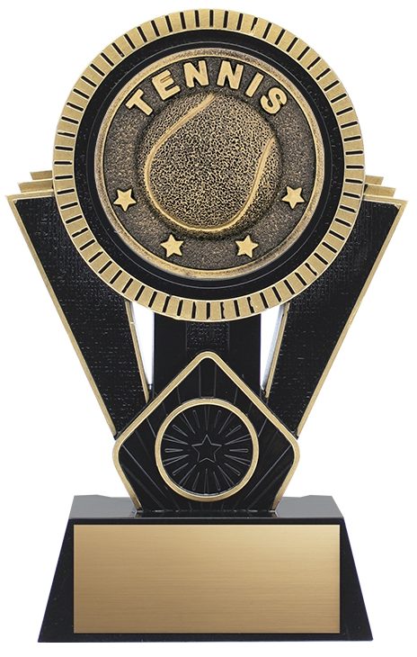 Resin Apex Black Tennis Trophy