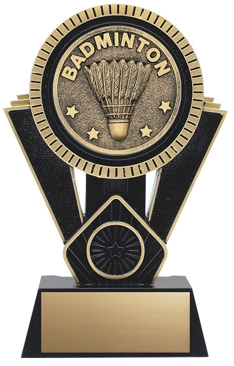Apex Series Black Badminton Trophy
