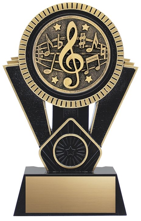 Resin Apex Series Music Black Trophy