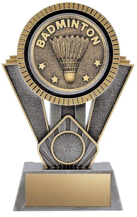 Apex Series Silver Badminton Trophy