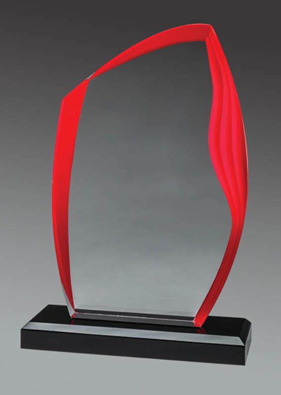 Acrylic Infinity Series Clear Red Abstract Award - shoptrophies.com