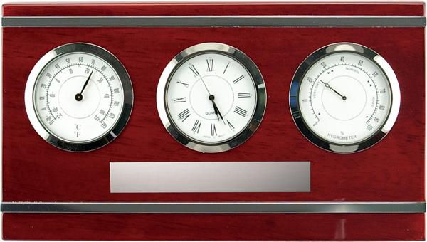 Ashford Rosewood Weather Station Clock - shoptrophies.com