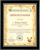 Black Piano Finish Certificate Holder Plaque - shoptrophies.com
