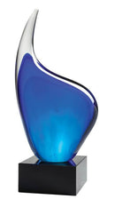 Blown Glass Blue Flame Award - shoptrophies.com