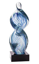 Blown Glass Blue Twist Award - shoptrophies.com