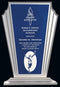 Blue Tapered Silhouette Acrylic Award - shoptrophies.com