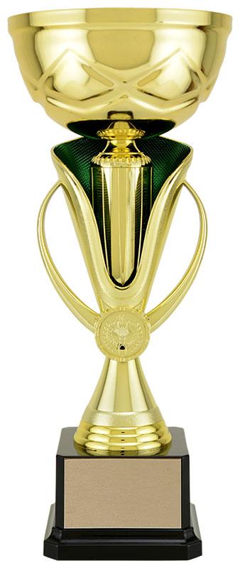 Castro Deluxe Green Plastic Cup with Donau Gold Metal Bowl - shoptrophies.com