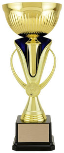 Castro Gold Plastic Deluxe Cup with Amazon Blue Metal Bowl - shoptrophies.com