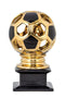 Ceramic Hollow Soccer Ball Gold and Black Trophy - shoptrophies.com