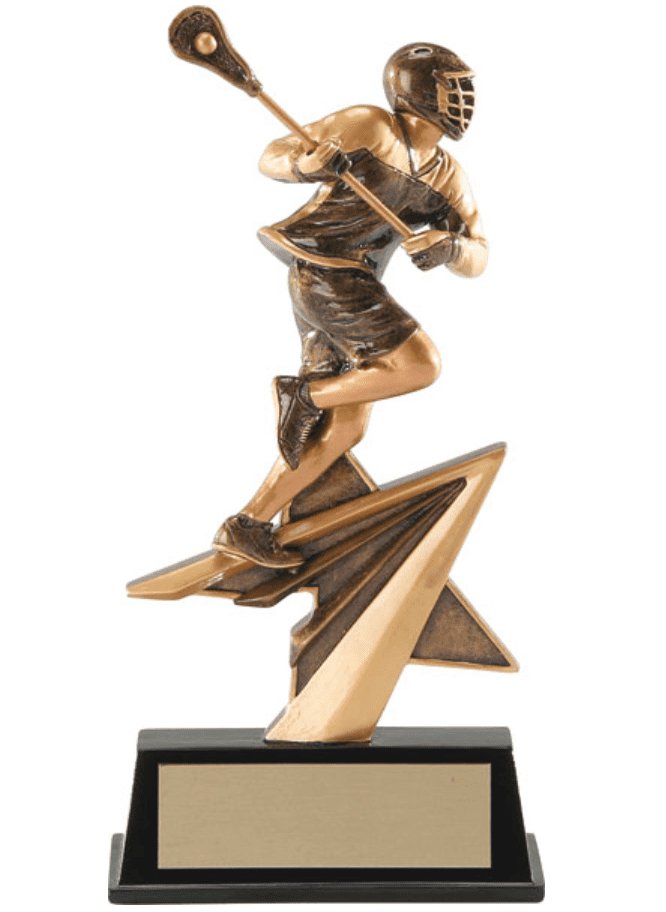 Classic Male Lacrosse Player - Gold and Black - shoptrophies.com