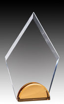 Clear Acrylic Prism Arrowhead Gold Base Award - shoptrophies.com