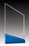 Clear Acrylic Prism Peak Blue Base Award - shoptrophies.com