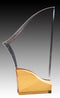Clear Acrylic Prism Sabre Gold Base Award - shoptrophies.com