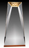 Clear Acrylic Prism Tapered Gold Bottom Award - shoptrophies.com