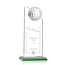 Crystal Ashfield Golf Award - Green - shoptrophies.com