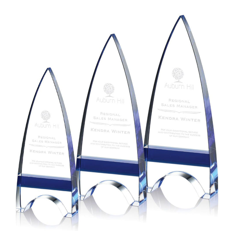 Crystal Blue Kent Award - shoptrophies.com