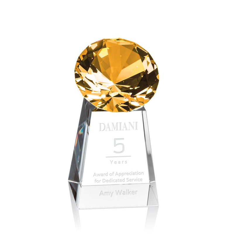 Crystal Celestina Gemstone Award - Amber - shoptrophies.com