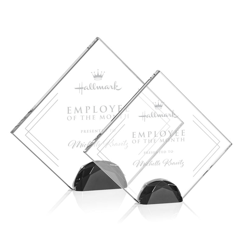 Crystal Deerfield Award - Black - shoptrophies.com