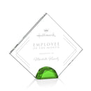 Crystal Deerfield Award - Green - shoptrophies.com