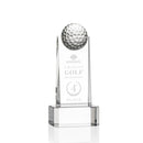 Crystal Dunbar Golf Award on Base - Clear - shoptrophies.com