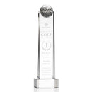 Crystal Dunbar Golf Award on Base - Clear - shoptrophies.com