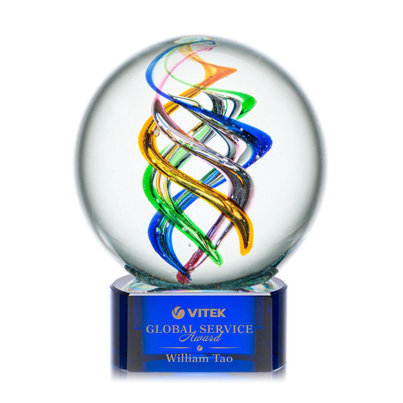 Crystal Galileo Award on Paragon Base - Blue - shoptrophies.com