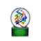 Crystal Galileo Award on Paragon Base - Green - shoptrophies.com
