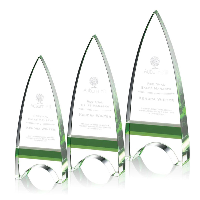 Crystal Green Kent Award - shoptrophies.com