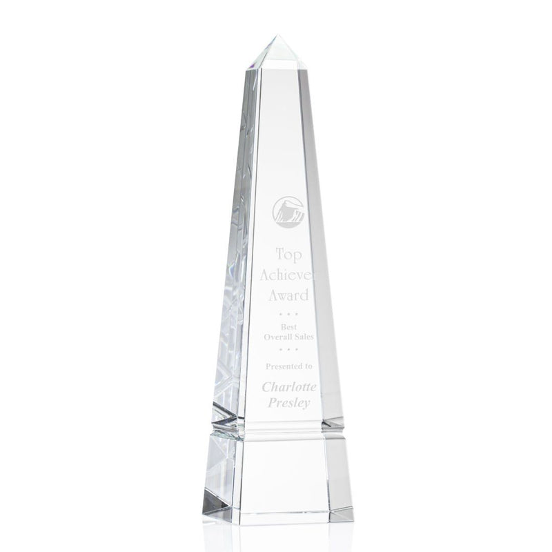 Crystal Groove Obelisk Clear Award - shoptrophies.com