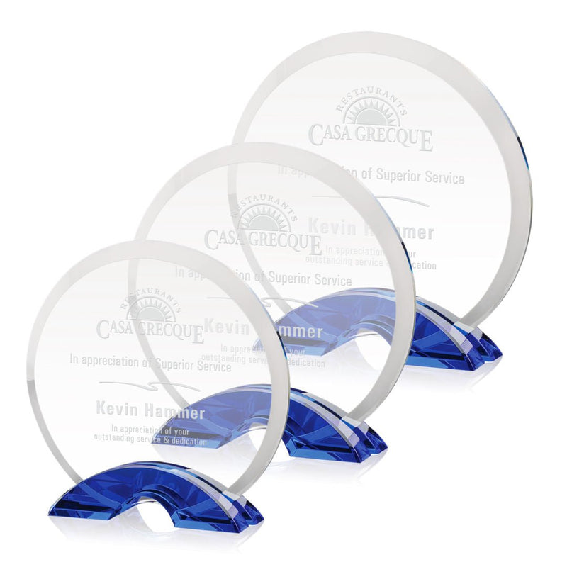 Crystal Huber Award - Blue - shoptrophies.com