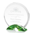 Crystal Huber Award - Green - shoptrophies.com