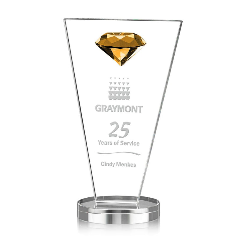 Crystal Jervis Gemstone Award - Amber - shoptrophies.com