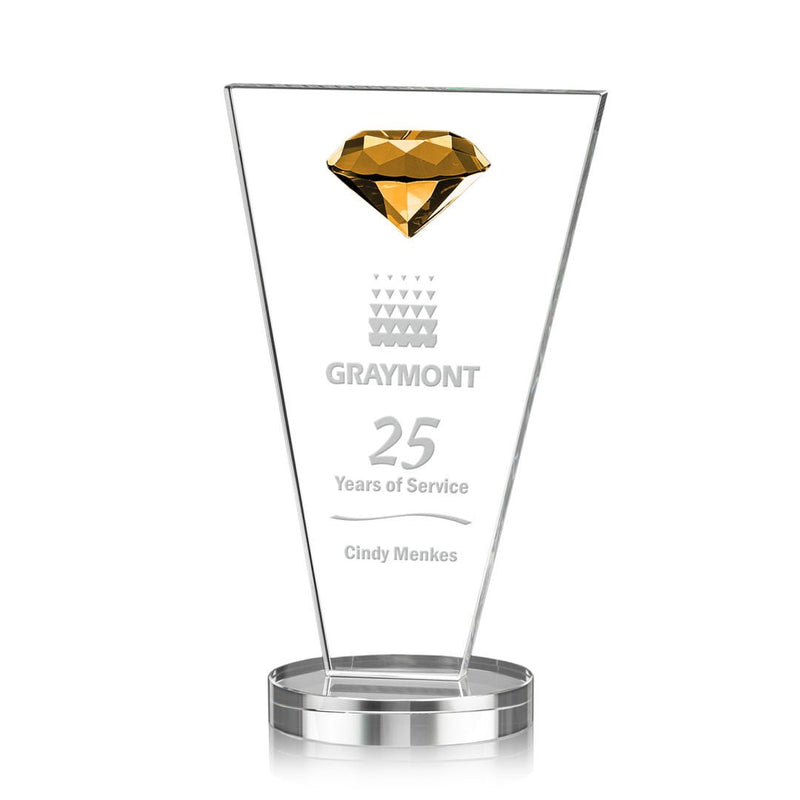 Crystal Jervis Gemstone Award - Amber - shoptrophies.com
