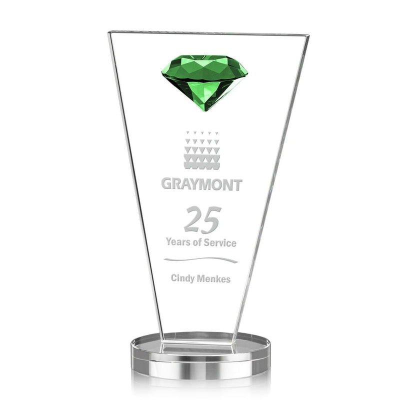 Crystal Jervis Gemstone Award - Emerald - shoptrophies.com