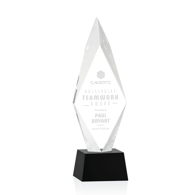 Crystal Manilow Award on Robson Base - Black - shoptrophies.com