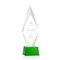 Crystal Manilow Award on Robson Base - Green - shoptrophies.com