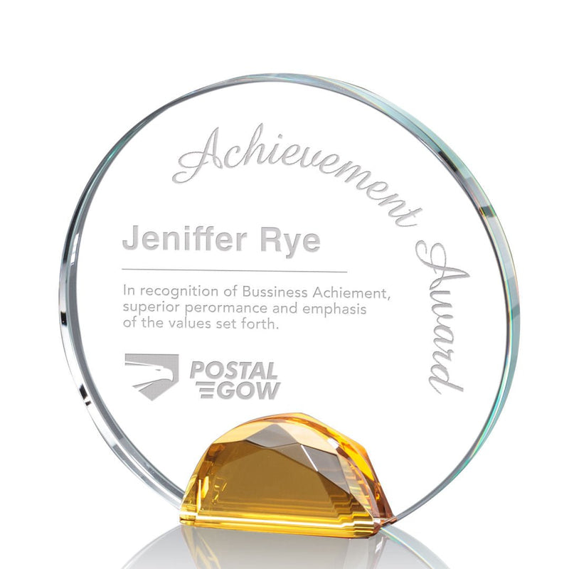 Crystal Maplin Award - Amber - shoptrophies.com