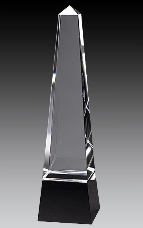 Crystal Obelisk Black Base Award - shoptrophies.com