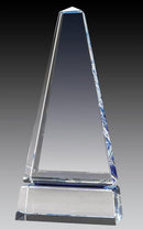 Crystal Obelisk Clear and Blue Award - shoptrophies.com