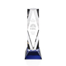 Crystal President Award on Base - Blue - shoptrophies.com