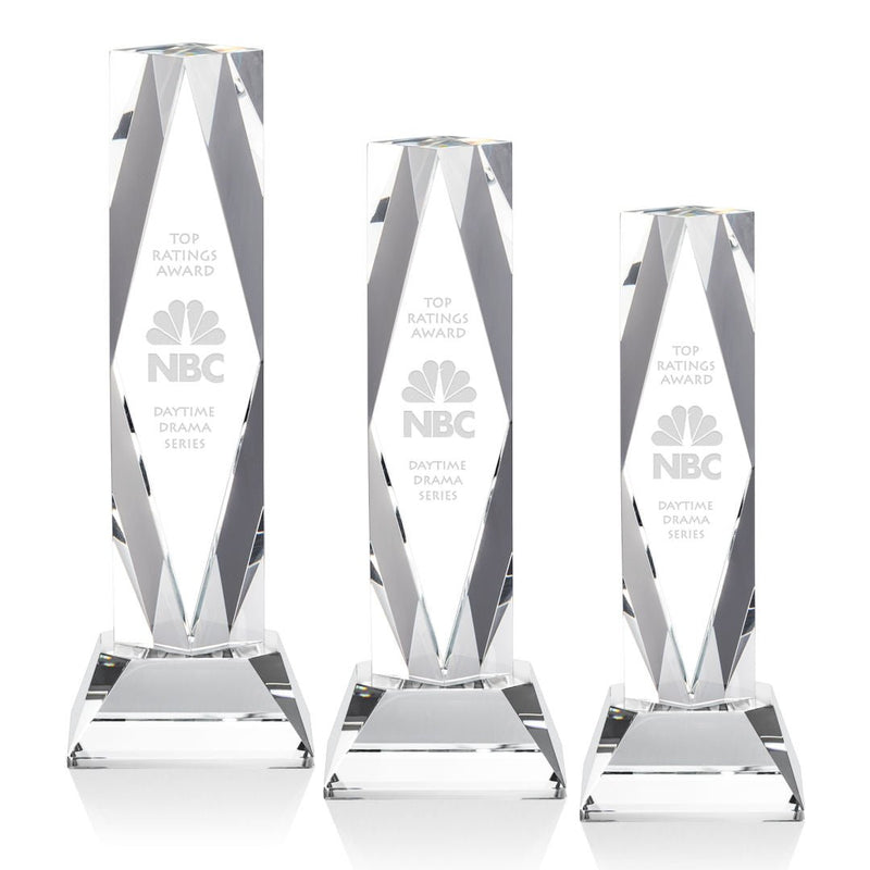 Crystal President Award on Base - Clear - shoptrophies.com