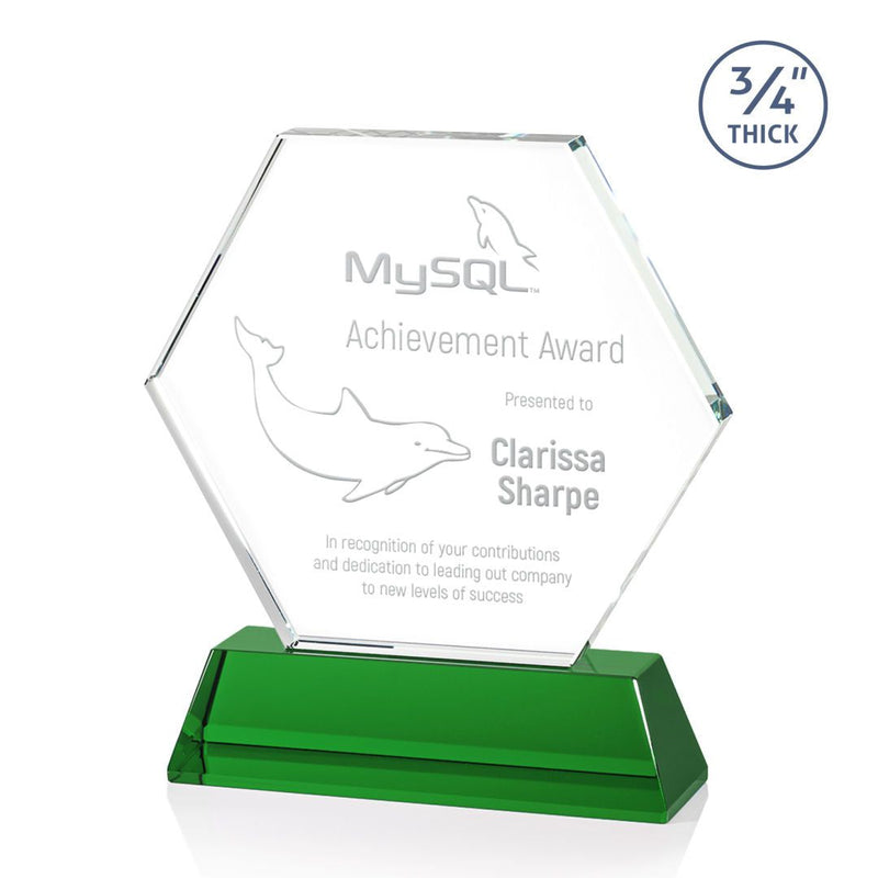 Crystal Ralston Emerald Optical Award - shoptrophies.com