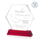 Crystal Ralston Red Optical Award - shoptrophies.com