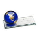 Crystal Sapphire Fairfield Globe Award - shoptrophies.com