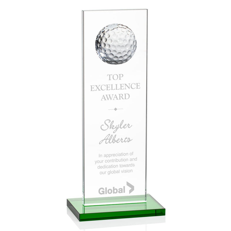 Crystal Sarnia Golf Award - Green - shoptrophies.com