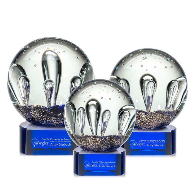 Crystal Serendipity Award on Paragon Base - Blue - shoptrophies.com