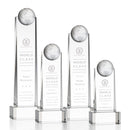 Crystal Sherbourne Globe Clear Base Award - shoptrophies.com