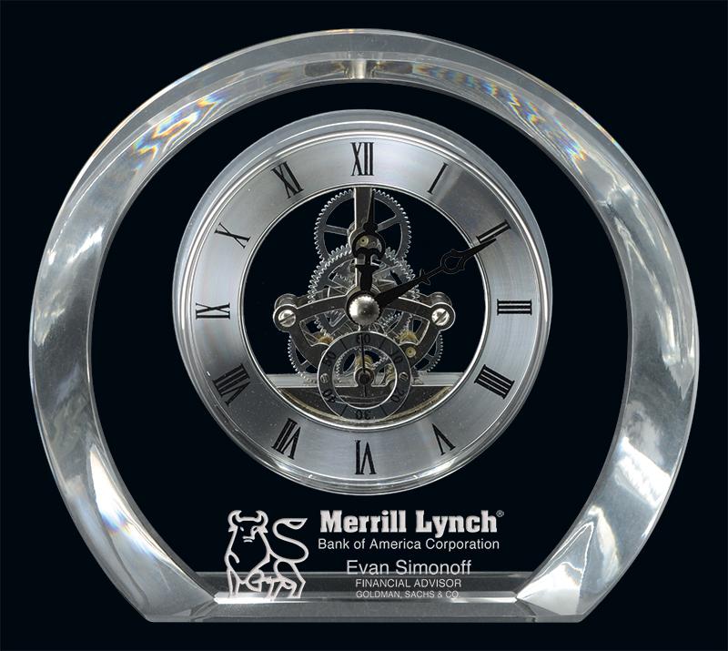 Crystal Tiffany Clock - shoptrophies.com