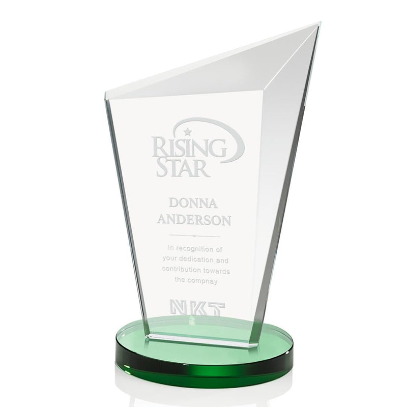 Crystal Wiltshire Award - Green - shoptrophies.com